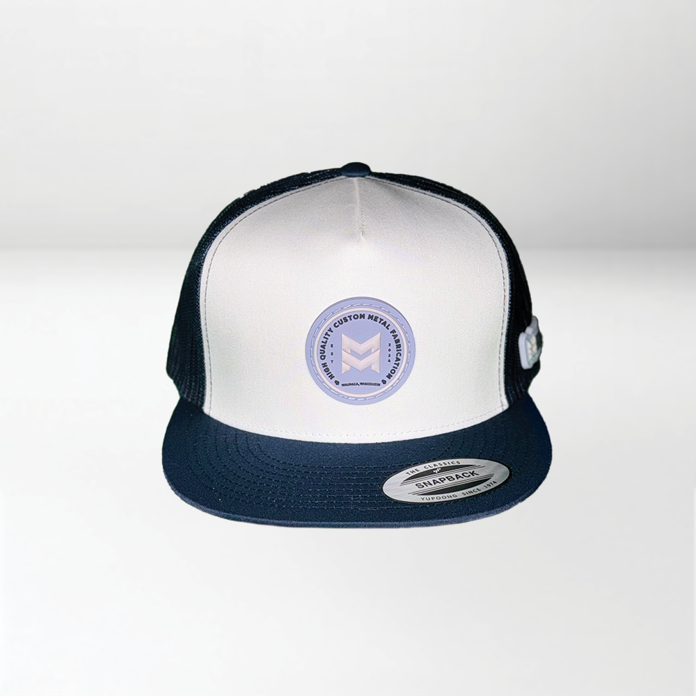 Meticulous Metalworx Yupoong Classic Trucker Cap White/Navy