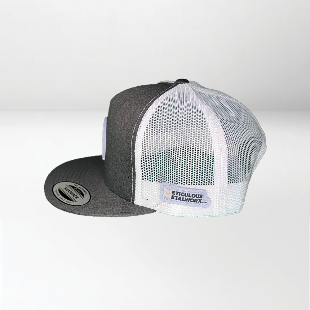 Meticulous Metalworx Yupoong Classic Trucker Cap Grey/White